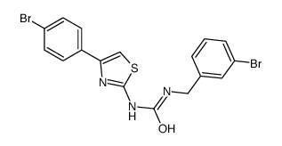 1-[(3-bromophenyl)methyl]-3-[4-(4-bromophenyl)-1,3-thiazol-2-yl]urea Structure