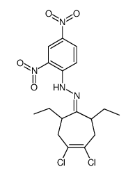 N-(4,5-Dichloro-2,7-diethyl-cyclohept-4-enylidene)-N'-(2,4-dinitro-phenyl)-hydrazine结构式