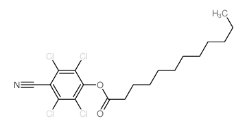 Dodecanoic acid, 4-cyano-2,3,5,6-tetrachlorophenyl ester Structure