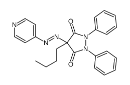 4-butyl-1,2-diphenyl-4-(pyridin-4-yldiazenyl)pyrazolidine-3,5-dione结构式