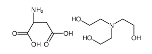 DL-aspartic acid, compound with 2,2',2''-nitrilotriethanol (1:1)结构式