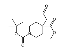 1-tert-butyl 4-Methyl 4-(2-oxoethyl)piperidine-1,4-dicarboxylate Structure