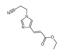 ethyl 3-[1-(2-cyanoethyl)imidazol-4-yl]prop-2-enoate Structure