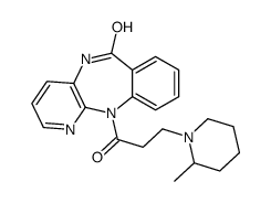 11-[3-(2-methylpiperidin-1-yl)propanoyl]-5H-pyrido[2,3-b][1,4]benzodiazepin-6-one结构式