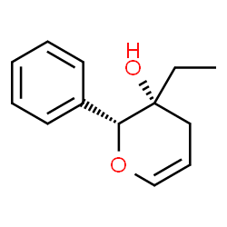 2H-Pyran-3-ol,3-ethyl-3,4-dihydro-2-phenyl-,(2R,3R)-rel-(9CI)结构式