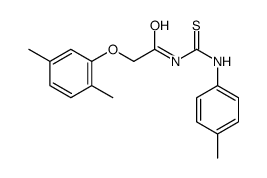 2-(2,5-dimethylphenoxy)-N-[(4-methylphenyl)carbamothioyl]acetamide Structure