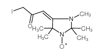 4-(3-iodo-2-oxopropylidene)-2,2,3,5,5-pentamethyl-imidazolidine-1-oxyl, free radical structure