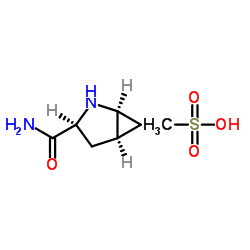 (1S,3S,5S)-2-Azabicyclo[3.1.0]hexane-3-carboxamide methanesulfonate structure