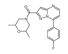 (2,6-dimethylmorpholin-4-yl)-[7-(4-fluorophenyl)pyrazolo[1,5-a]pyrimidin-2-yl]methanone结构式