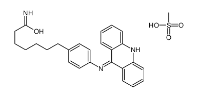 acridin-9-yl-[4-(7-amino-7-oxoheptyl)phenyl]azanium,methanesulfonate结构式