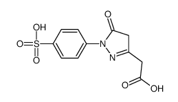 4,5-dihydro-5-oxo-1-(4-sulphophenyl)-1H-pyrazole-3-acetic acid结构式