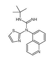 2-tert-butyl-1-quinolin-5-yl-1-(1,3-thiazol-2-yl)guanidine结构式