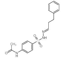 Benzenesulfonic acid,4-(acetylamino)-, 2-(3-phenylpropylidene)hydrazide structure