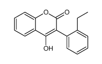 3-(o-Ethylphenyl)-4-hydroxy-2H-1-benzopyran-2-one结构式
