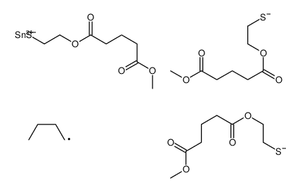 butyltin(3+),2-(5-methoxy-5-oxopentanoyl)oxyethanethiolate结构式