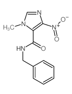 N-benzyl-3-methyl-5-nitro-imidazole-4-carboxamide结构式