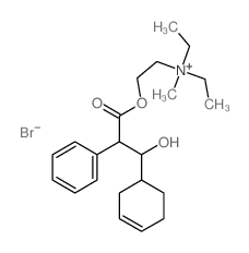 2-[3-(1-cyclohex-3-enyl)-3-hydroxy-2-phenyl-propanoyl]oxyethyl-diethyl-methyl-azanium Structure