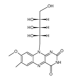 8-methoxy-7-methyl-10-D-ribitol-1-yl-10H-benzo[g]pteridine-2,4-dione Structure