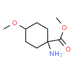 Cyclohexanecarboxylic acid, 1-amino-4-methoxy-, methyl ester (9CI) Structure