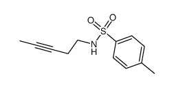 4-methyl-N-(pent-3-yn-1-yl)benzenesulfonamide结构式