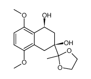 2-methyl-2-<3'-((1'S,3'S)-1',3'-dihydroxy-5',8'-dimethoxy-1',2',3',4'-tetrahydronaphthalenyl)>-1,3-dioxolane结构式