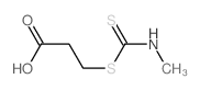 Propanoic acid,3-[[(methylamino)thioxomethyl]thio]- Structure