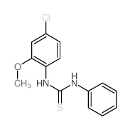 1-(4-chloro-2-methoxy-phenyl)-3-phenyl-thiourea结构式