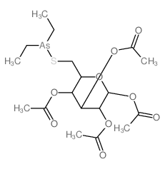 [2,3,5-triacetyloxy-6-(diethylarsanylsulfanylmethyl)oxan-4-yl] acetate structure