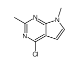 4-chloro-2,7-dimethyl-7H-pyrrolo[2,3-d]pyrimidine结构式