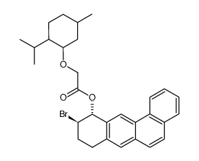 (-)-trans-10-bromo-11-methyloxyacetoxy-8,9,10,11-tetrahydrobenz[a]anthracene结构式