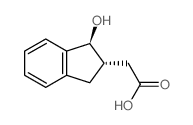 2-[(1S,2S)-1-hydroxy-2,3-dihydro-1H-inden-2-yl]acetic acid结构式