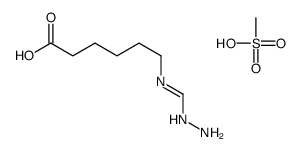 6-(hydrazinylmethylideneamino)hexanoic acid,methanesulfonic acid结构式