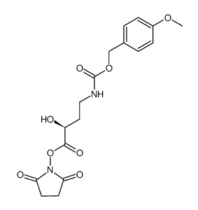 (S)-4-p-methoxybenzyloxycarbonylamino-2-hydroxybutanoic acid N-hydroxysuccinimide ester结构式
