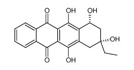 9t-Ethyl-7,8,9,10-tetrahydro-6,7r,9c,11-tetrahydroxy-5,12-naphthacenchinon结构式