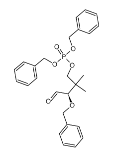 (R)-2-benzyloxy-4-(bis-benzyloxy-phosphoryloxy)-3,3-dimethyl-butyraldehyde结构式