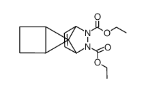 2,3-bis[ethoxycarbonyl]-2,3-diazabicyclo[2.2.1]hept-5-ene-7,5'-spirobicyclo[2.1.0]pentane结构式