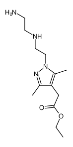 {1-[2-(2-Amino-ethylamino)-ethyl]-3,5-dimethyl-1H-pyrazol-4-yl}-acetic acid ethyl ester Structure