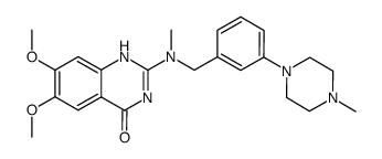 6,7-dimethoxy-2-{methyl-[3-(4-methyl-piperazin-1-yl)-benzyl]-amino}-1H-quinazolin-4-one结构式