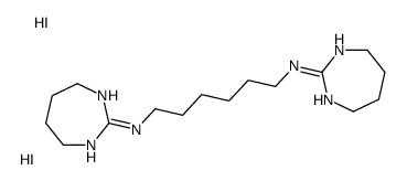 N,N'-bis(4,5,6,7-tetrahydro-1H-1,3-diazepin-2-yl)hexane-1,6-diamine,dihydroiodide结构式