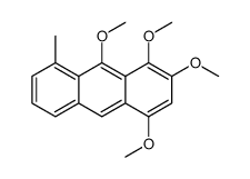 1,2,4,9-tetramethoxy-8-methylanthracene Structure