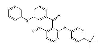 1-(4-tert-butylphenyl)sulfanyl-5-phenylsulfanylanthracene-9,10-dione结构式