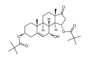 Androst-5-en-17-one, 3,15-bis(2,2-dimethyl-1-oxopropoxy)-7-hydroxy-,结构式