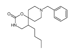 9-benzyl-5-butyl-1-oxa-3,9-diaza-spiro[5.5]undecan-2-one结构式