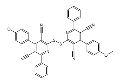 2-[[3,5-dicyano-4-(4-methoxyphenyl)-6-phenylpyridin-2-yl]disulfanyl]-4-(4-methoxyphenyl)-6-phenylpyridine-3,5-dicarbonitrile Structure
