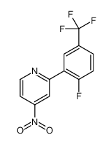 2-[2-fluoro-5-(trifluoromethyl)phenyl]-4-nitropyridine Structure