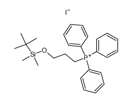 3-(tert-butyldimethylsilyloxy)propyl(triphenyl)phosphonium iodide结构式