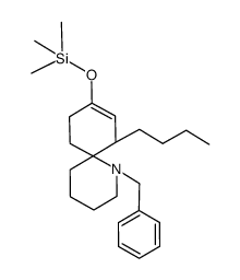 1-benzyl-7-butyl-9-((trimethylsilyl)oxy)-1-azaspiro[5.5]undec-8-ene结构式