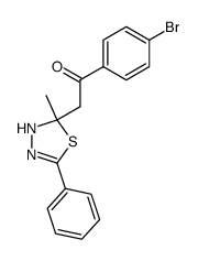 1-(4-Bromo-phenyl)-2-(2-methyl-5-phenyl-2,3-dihydro-[1,3,4]thiadiazol-2-yl)-ethanone Structure