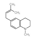 Quinoline,1,2,3,4-tetrahydro-1-methyl-6-(3-methyl-2-buten-1-yl)- structure