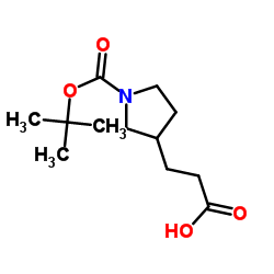 3-(1-(TERT-BUTOXYCARBONYL)PYRROLIDIN-3-YL)PROPANOIC ACID structure